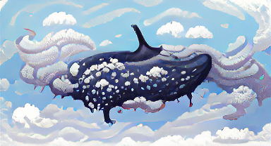 a whale falling from the sky