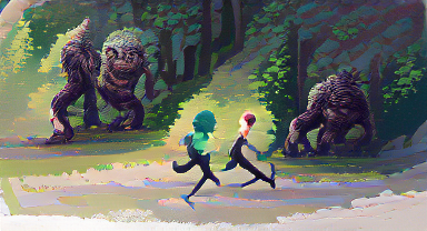 run before the troll catches us